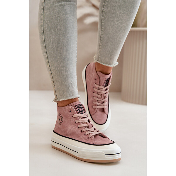 Big Star Shoes Ocieplane Trampki Damskie Na Platformie Eko Skórzane 66660823