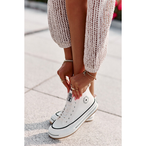 Big Star Shoes Ocieplane Trampki Damskie Na Platformie Eko Skórzane 66660825