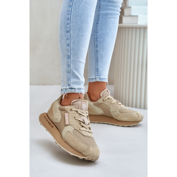 Big Star Shoes Skórzane Sneakersy Damskie Big Star OO274564 Hi-Poly 66661145