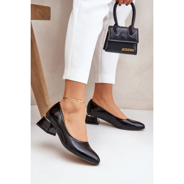 Boto Skórzane Czółenka Lewski 3118 Czarne 66661629