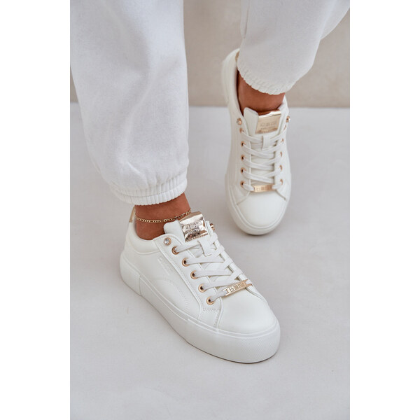 Big Star Shoes Damskie Sneakersy Big Star NN274211 Białe 66661704