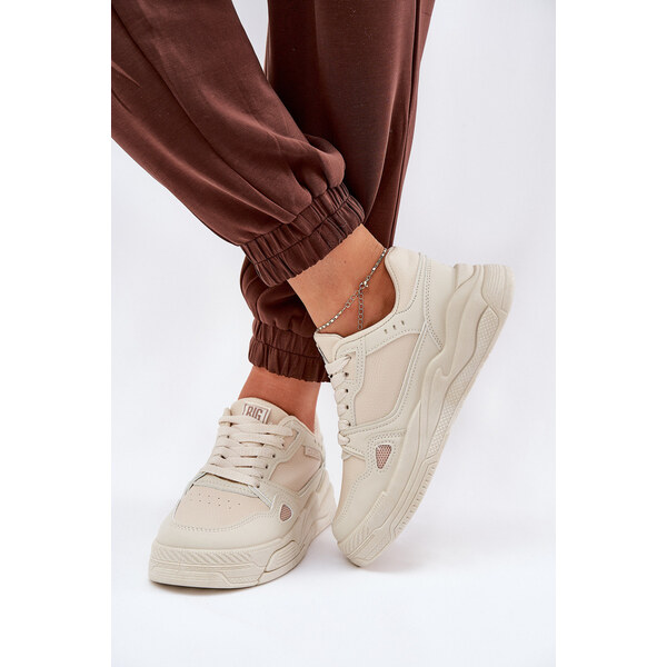 Big Star Shoes Damskie Sneakersy Big Star NN274668 Beżowe 66661926