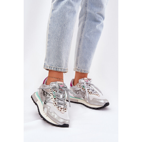 Sneakersy Buty Sportowe Damskie D.Franklin DFSH378006 Srebrne 66662214