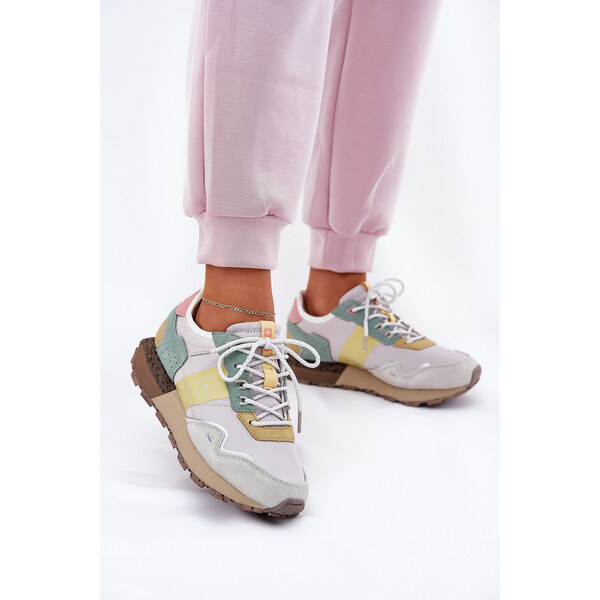 Big Star Shoes Zamszowe Sneakersy Damskie Big Star RR274244 HI-POLY 66662256