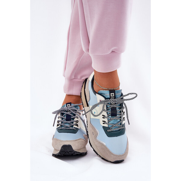 Big Star Shoes Zamszowe Sneakersy Damskie Big Star RR274245 HI-POLY 66662257