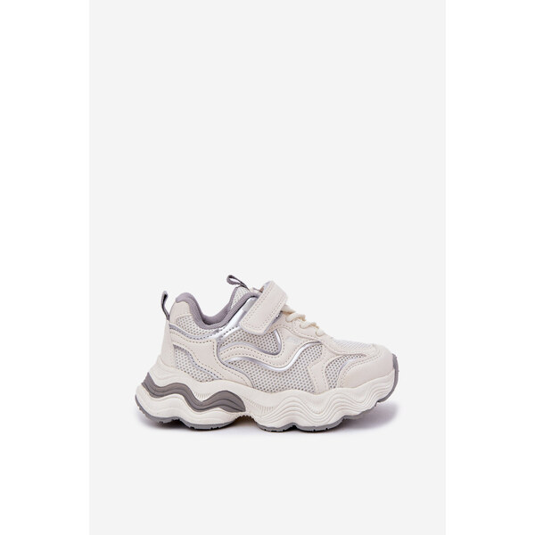 Boto Sneakersy Dziecięce Na Grubej Podeszwie Białe Lianees 66662427