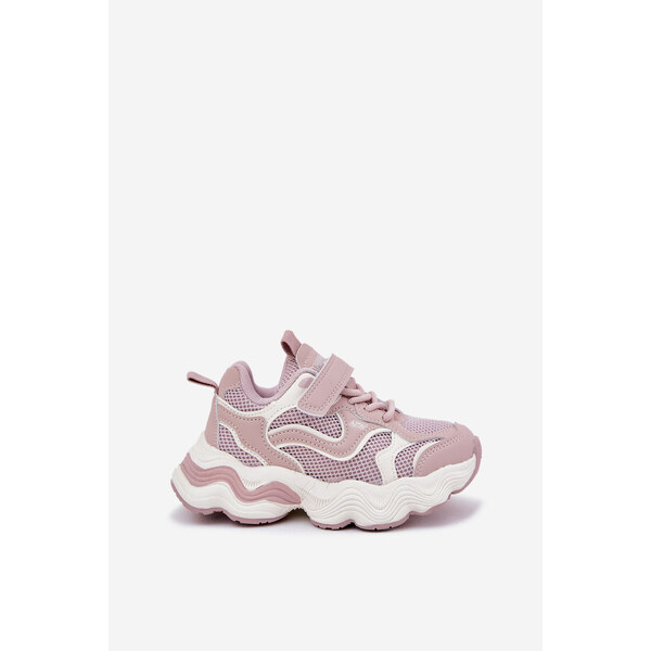 Boto Sneakersy Dziecięce Na Grubej Podeszwie Różowe Lianees 66662426
