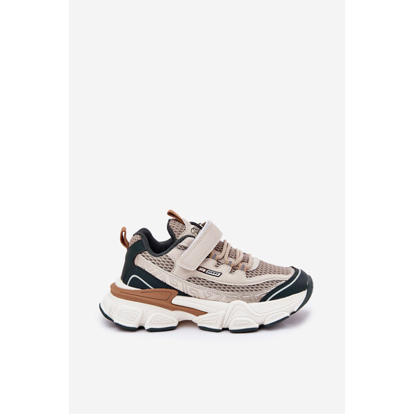 Boto Sneakersy Buty Sportowe Dziecięce Na Rzep Beżowe Ronivelle 66662436
