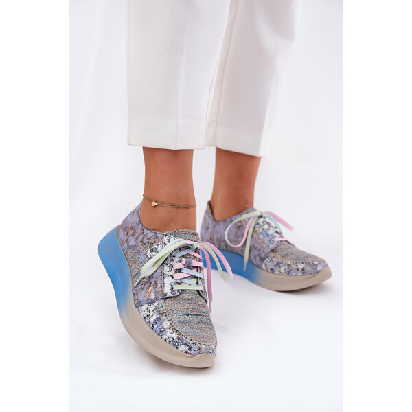 Skórzane Półbuty Sneakersy Damskie Na Platformie Maciejka 06776A-06 66662447