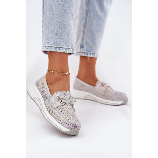 Zamszowe Półbuty Ze Skóry Naturalnej Na Platformie Artiker 56C2104 66662487