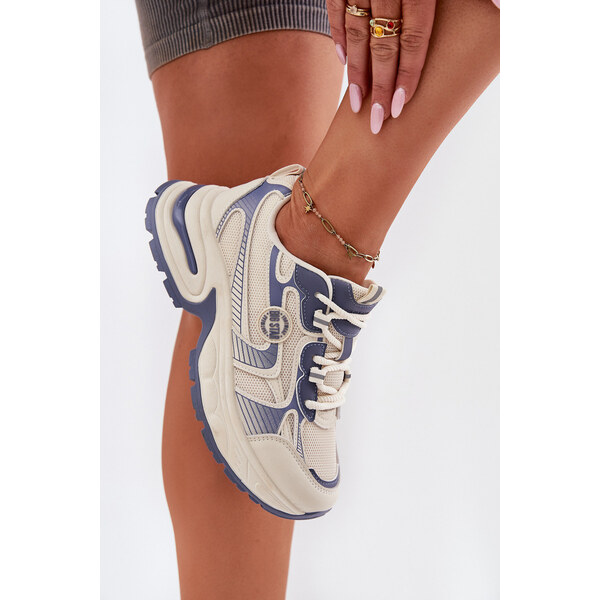 Big Star Shoes Sneakersy Damskie Big Star RR274A190 Niebieskie 66662513