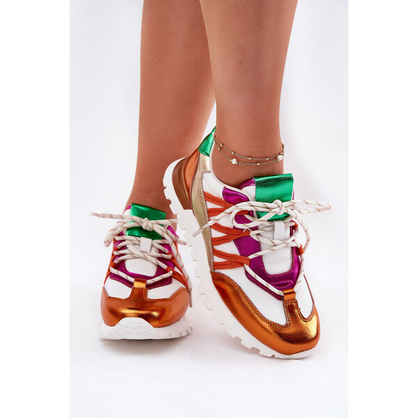Skórzane Półbuty Sneakersy Damskie Artiker 56C1737 Multikolor 66662522