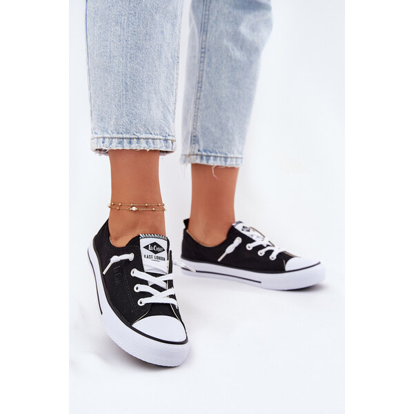 Materiałowe Trampki Damskie Lee Cooper LCW-25-02-3299L Czarne 66662572