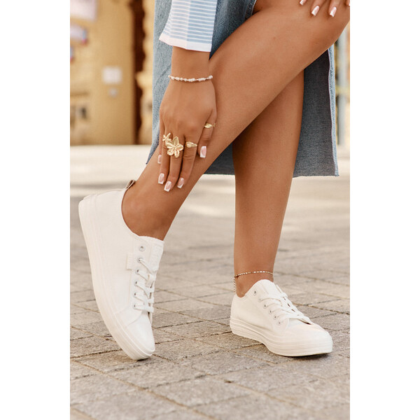 Big Star Shoes Trampki Damskie Big Star RR274730 Białe 66662584