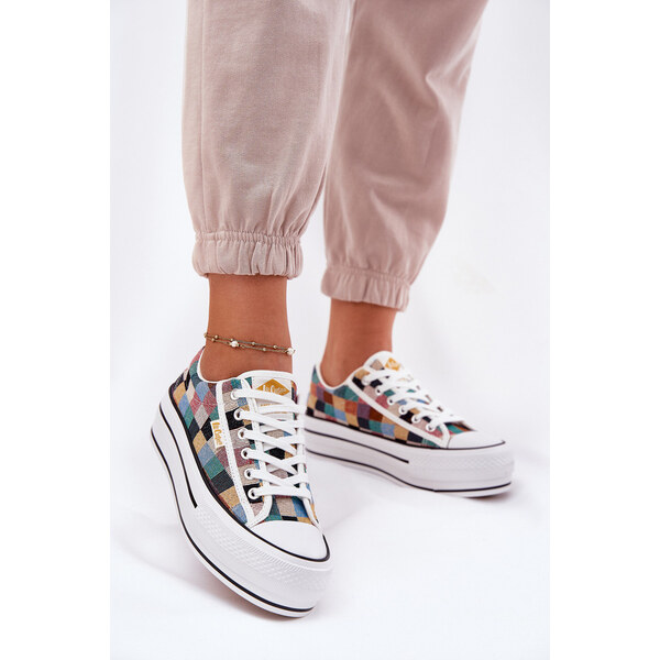 Wzorzyste Trampki Damskie Na Platformie Lee Cooper LCW-25-31-3441L 66662598