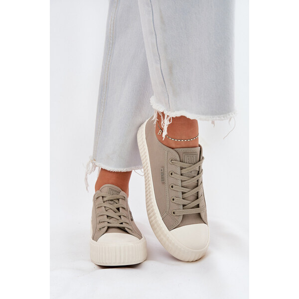 Big Star Shoes Materiałowe Trampki Damskie Na Platformie Big Star 66662637