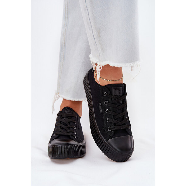 Big Star Shoes Materiałowe Trampki Damskie Na Platformie Big Star 66662638