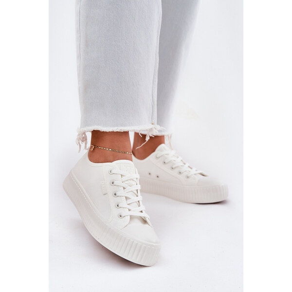 Big Star Shoes Materiałowe Trampki Damskie Na Platformie Big Star 66662639