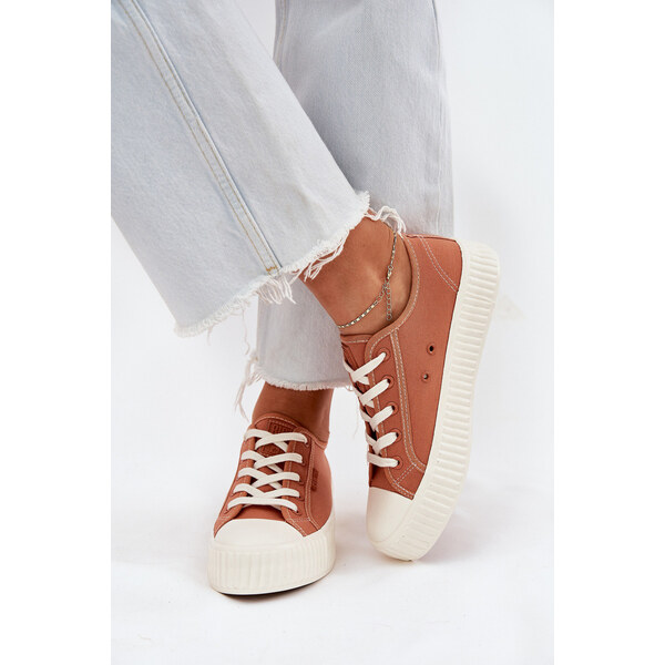 Big Star Shoes Materiałowe Trampki Damskie Na Platformie Big Star 66662640