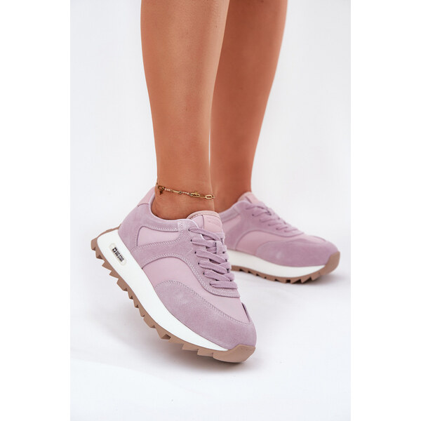 Big Star Shoes Zamszowe Sneakersy Na Platformie Damskie Big Star 66662657