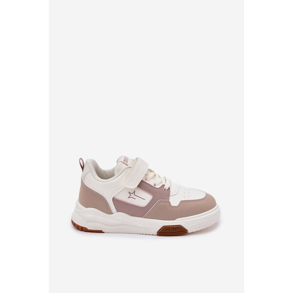 Big Star Shoes Lekkie Sneakersy Dziecięce Big Star RR374055 Beżowe 66662651