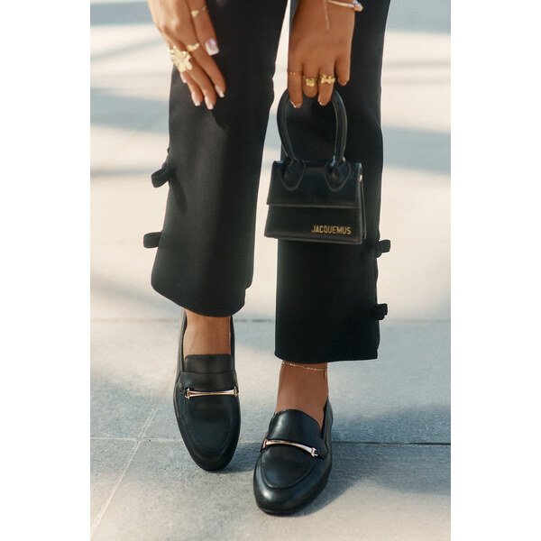 Skórzane Półbuty Mokasyny Damskie Maciejka K6809-01 Czarne 66662694