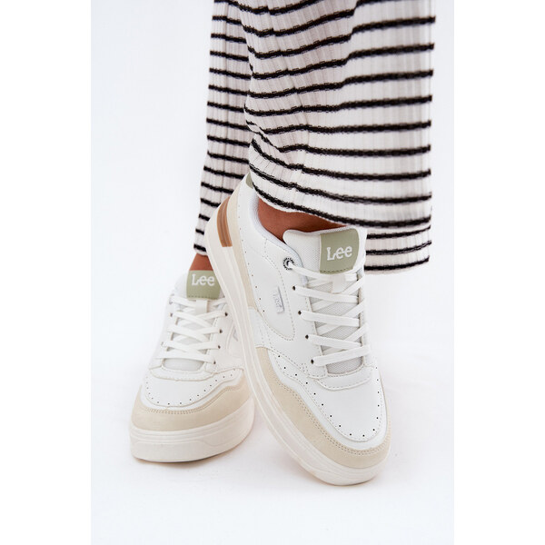 Sneakersy Damskie Na Platformie LEE EMMA WOMEN LOW 50251014.04L Beżowe 66662713