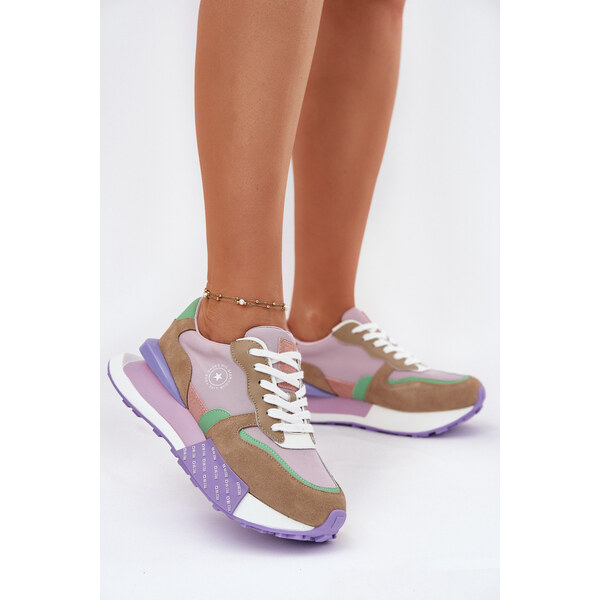 Big Star Shoes Zamszowe Sneakersy Damskie Na Platformie Big Star 66662748