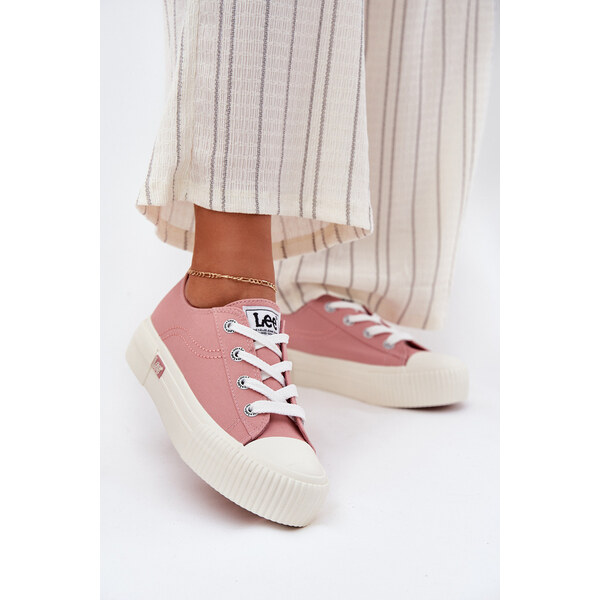 Trampki Damskie Na Platformie LEE ISLA C WOMEN LOW 50251001 Różowe 66662815