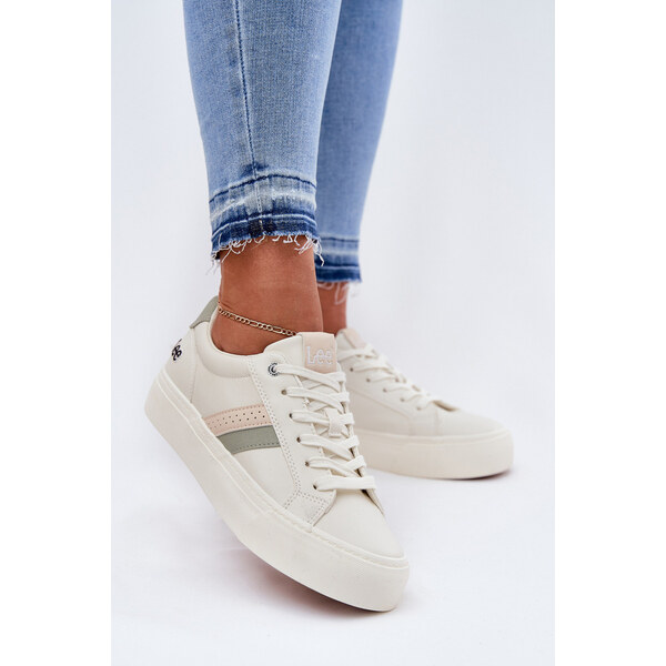 Sneakersy Damskie LEE LAYLA WOMEN LOW 50251003 Zgaszona Biel 66662823