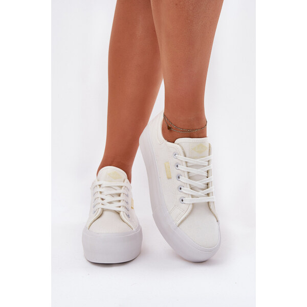 Trampki Damskie Na Platformie Lee Cooper LCW-25-31-3450L Białe 66663077