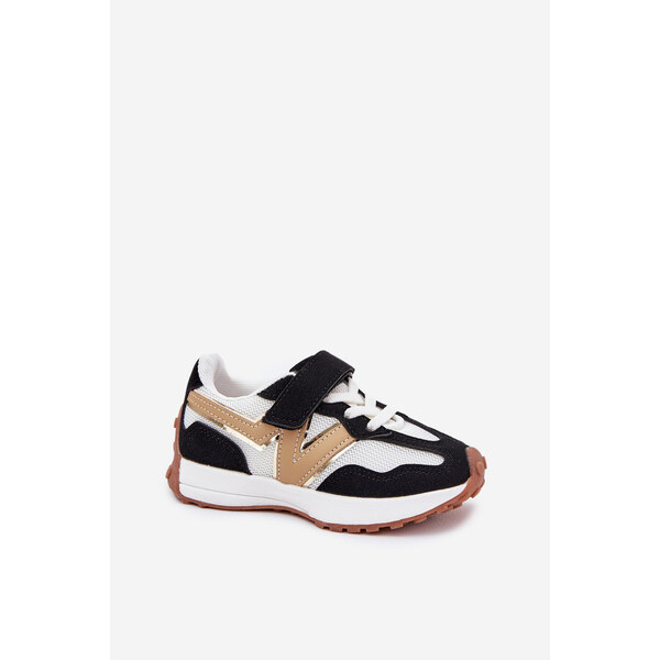 Boto Sneakersy Dziecięce Na Rzep Biało-Czarne Tezzu 66663164