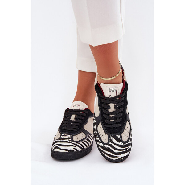 Sneakersy Damskie Daniel Lopez Just Dare SS2D4015 Zebra Beżowe 66663383