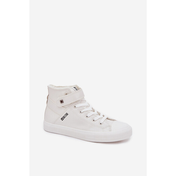 Big Star Shoes Trampki Damskie Big Star Ocieplane Białe V274541FW 66663638