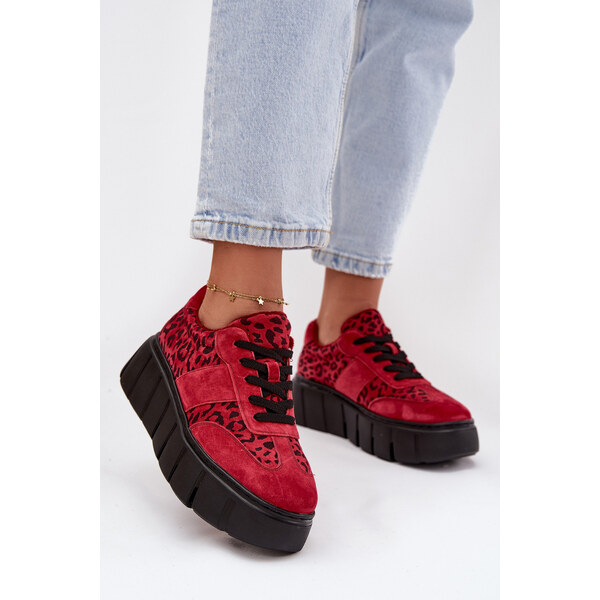 Zamszowe Ocieplane Sneakersy Damskie Na Masywnej Platformie Vinceza 66663726