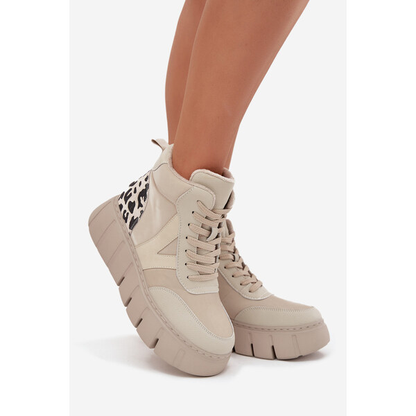 Kesi Dámske členkové topánky na platforme z pravej kože Vinceza - 66667605