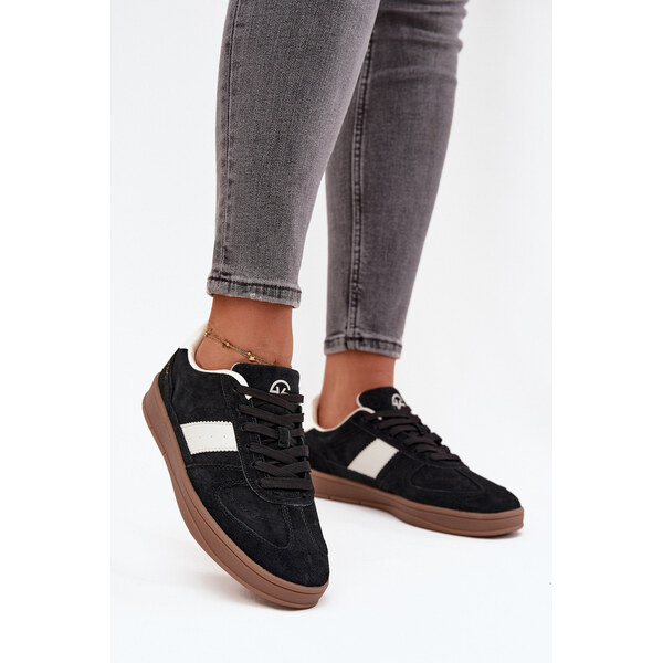 Zamszowe Sneakersy Damskie Vinceza 14029 Czarne 66663777