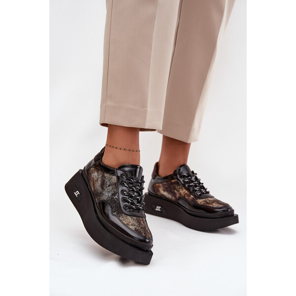 Skórzane Sznurowane Półbuty Damskie Na Platformie Artiker 57C2042 66663930