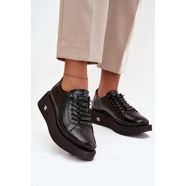 Skórzane Lakierowane Półbuty Damskie Na Platformie Artiker 57C2041 66663933