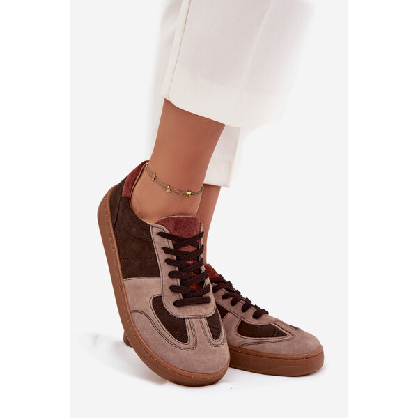 Kesi Dámske semišové barefoot tenisky Zazoo - hnedé 66884357