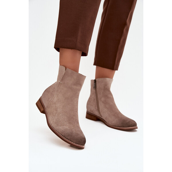 Kesi Dámske topánky Vinceza - béžové, s plochým podpätkom 66666285