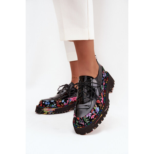 Lakierowane Półbuty Z Naturalnej Skóry Ze Wzorem Artiker 57C0174 66664118