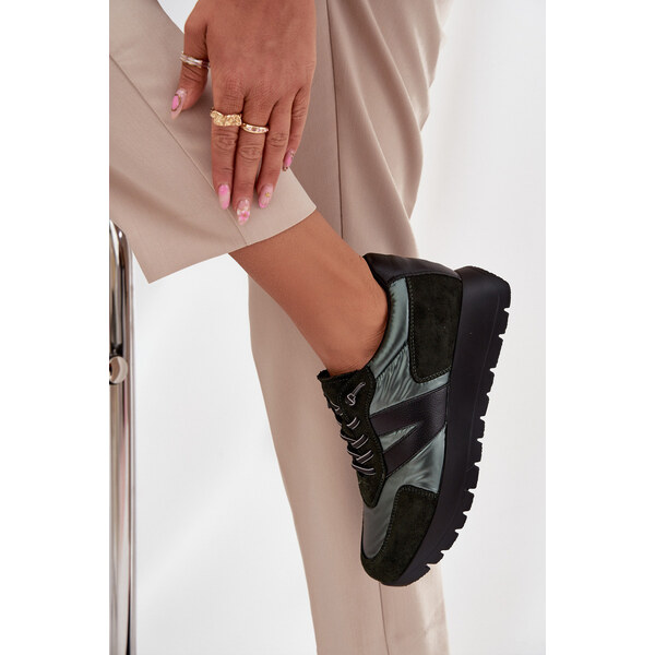 Kesi Dámske tenisky na platforme Vinceza - tmavozelené 66884366