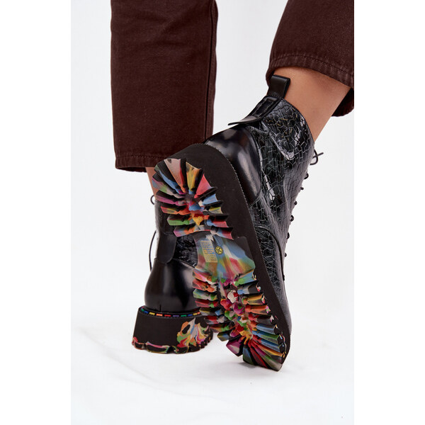 Kesi Dámske lakované čižmy Artiker - sivé 66884170