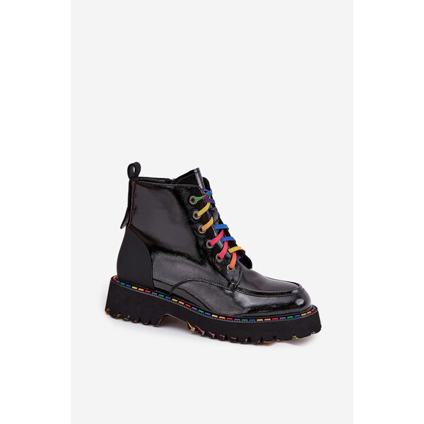 Kesi Dámske lakované čižmy Artiker - čierne 66884146