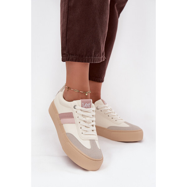 Sneakersy Damskie LEE AILANI WOMEN LOW 50253004.02A Zgaszona Biel 66664362