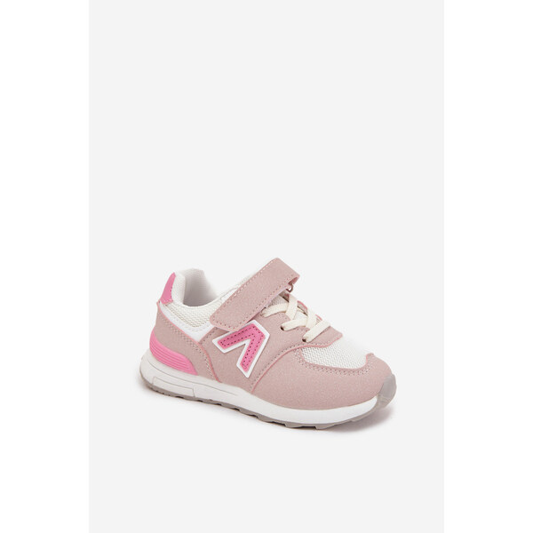 Boto Dětské sportovní tenisky na suchý zip růžové Galisse 66664619