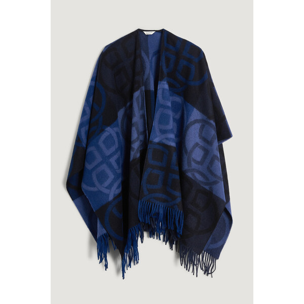 PONČO GANT WOOL MONOGRAM PONCHO EVENING BLUE 66306543