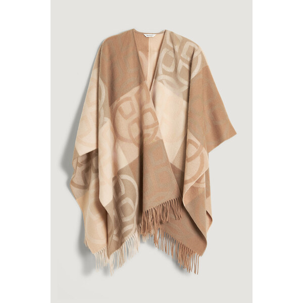 PONČO GANT WOOL MONOGRAM PONCHO WARM KHAKI 66306544