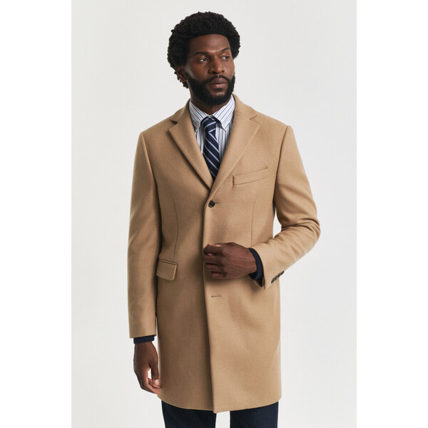 KABÁT GANT CLASSIC WOOL COAT MUSTARD BEIGE 66306547